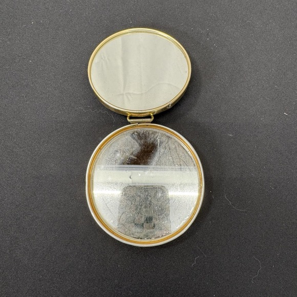 Vintage Ladies Fold Out Mirror Compact with Stand Floral Pattern 251628 - Picture 5 of 8